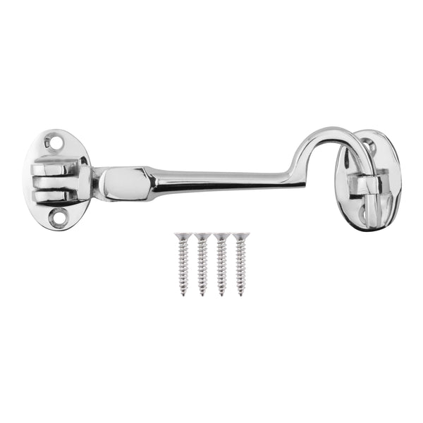 Heavy Duty Silent Cabin Hook and Eye - 150mm - Polished Chrome - tradefit - Featured Image