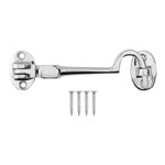 Heavy Duty Silent Cabin Hook and Eye - 100mm - Polished Chrome - tradefit - 1