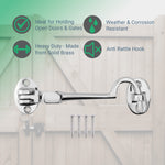 Heavy Duty Silent Cabin Hook and Eye - 100mm - Polished Chrome - tradefit - 2