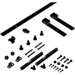 Barn Sliding Door System - 2.0m - Matt Black - With Soft Close and Soft Open - tradefit - 2