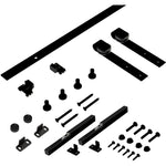 Barn Sliding Door System - 1.5m - Matt Black - With Soft Close and Soft Open - tradefit - 2