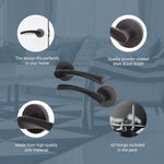 Nola Matt Black Lever on Rose Door Handles - tradefit - 6