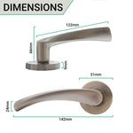 Nola Satin Nickel Lever On Rose Door Handles - Satin Nickel - tradefit - 5
