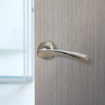 Nola Satin Nickel Lever On Rose Door Handles - Satin Nickel - tradefit - 7