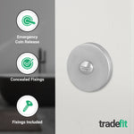 Satin Nickel Bathroom Turn & Release - tradefit - 3