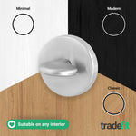 Satin Nickel Bathroom Turn & Release - tradefit - 5