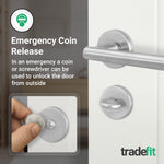 Satin Nickel Bathroom Turn & Release - tradefit - 6