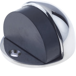 Oval Floor Mounted Door Stop - Screw Fixing - Polished Chrome - tradefit