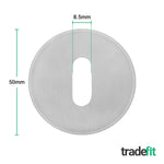 Satin Nickel Round Keyhole Escutcheons - 1 Pair 52mm - tradefit - 2
