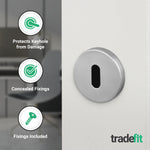 Satin Nickel Round Keyhole Escutcheons - 1 Pair 52mm - tradefit - 3
