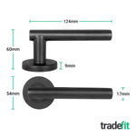 Olbia Matt Black Lever on Rose Door Handles - tradefit - 3