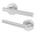 Olbia Polished Chrome Lever on Rose Door Handles
