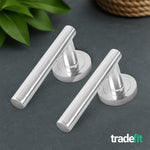 Olbia Polished Chrome Lever on Rose Door Handle Kit - 80mm Euro Sashlock and Double Cylinder - Master Keyed - tradefit - 9