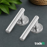 Olbia Polished Chrome Door Handle Pack - 64mm Latch - tradefit - 9