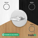 Chrome Round Bathroom Turn & Release Olbia Pattern - Polished Chrome - tradefit - 5