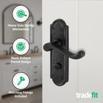 Ashtead Antique Black Iron Door Handle Pack - 64mm Bathroom Lock - tradefit - 4