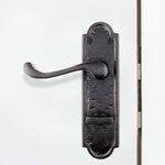 Ashtead Antique Black Iron Door Handle Pack - 80mm Bathroom Lock - 76mm Hinges - tradefit - 5