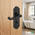 Ashtead Antique Black Iron Lever Door Handles - Bathroom - tradefit - 4