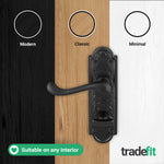Ashtead Antique Black Iron Lever Door Handles - Bathroom - tradefit - 5