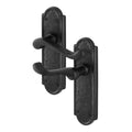 Ashtead Antique Black Iron Lever Door Handles - Latch
