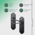 Ashtead Antique Black Iron Lever Door Handles - Latch - tradefit - 2