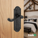 Ashtead Antique Black Iron Lever Door Handles - Latch - tradefit - 4