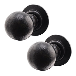 Tudor Black Iron Mortice/Rim Door Knob - tradefit