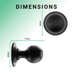 Tudor Black Iron Mortice/Rim Door Knob - tradefit - 3