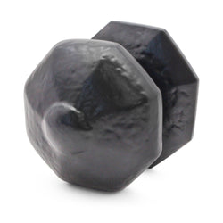 Hexagonal Centre Door Knob - 72mm - Black Antique Iron - tradefit