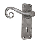 Iron Lever Curly Rustic Pewter Lock Set - tradefit - 1