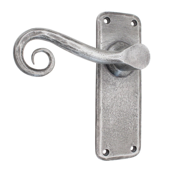 Iron Lever Curly Rustic Pewter Latch Set - tradefit - Featured Image
