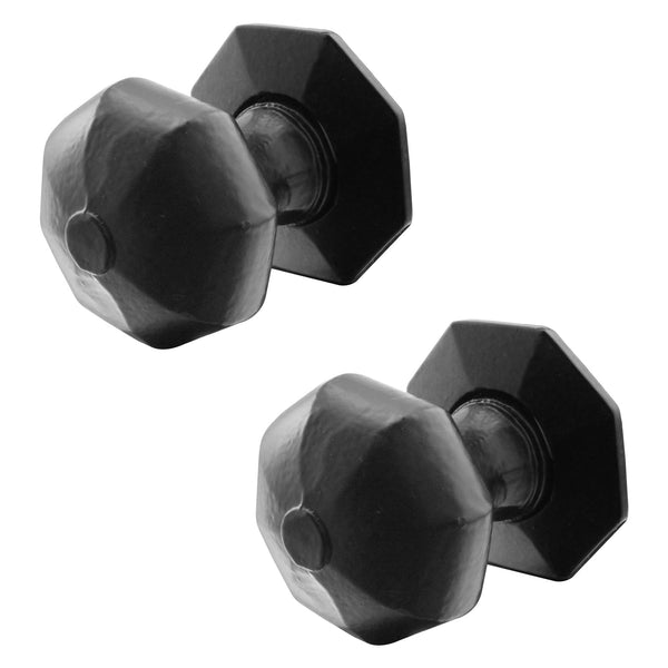 Tudor Black Iron Mortice/Rim Octagonal Door Knob - tradefit