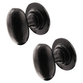 Tudor Black Iron Oval Mortice/Rim Door Knob