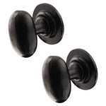 Tudor Black Iron Oval Mortice/Rim Door Knob - tradefit - 1