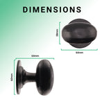 Tudor Black Iron Oval Mortice/Rim Door Knob - tradefit - 2