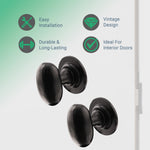 Tudor Black Iron Oval Mortice/Rim Door Knob Kit - 80mm Sashlock - tradefit - 2
