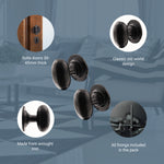 Tudor Black Iron Oval Mortice/Rim Door Knob - tradefit - 4