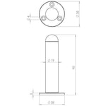 Projection Wall Mounted Door Stop - 90mm - Black Antique Iron - tradefit - 6