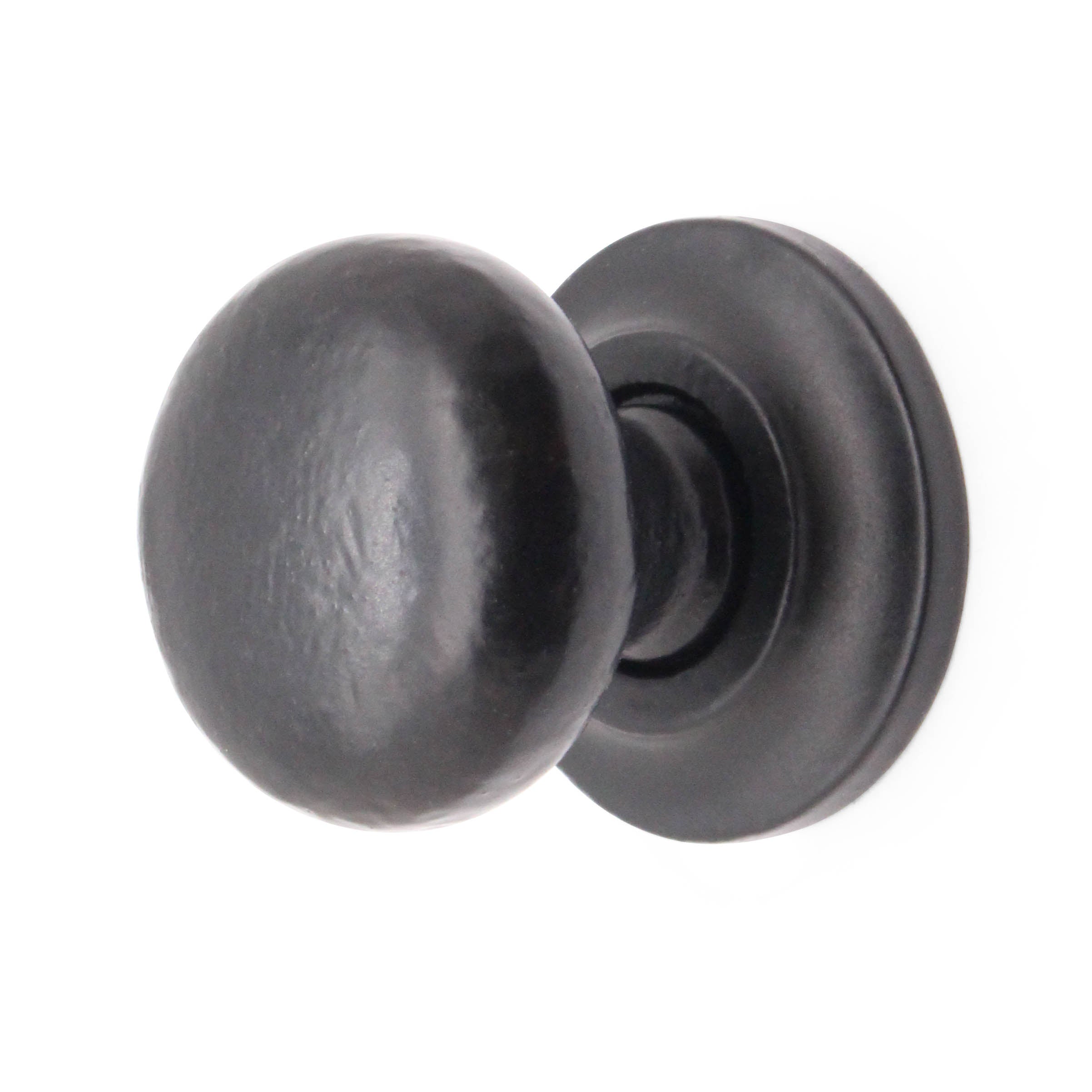 Round Cupboard Knob - 38mm - Black Antique Iron - tradefit