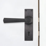 Tudor Antique Black Iron Door Handle Pack - Sash Lock - tradefit - 7