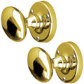 Oval Polished Brass Mortice Door Knob