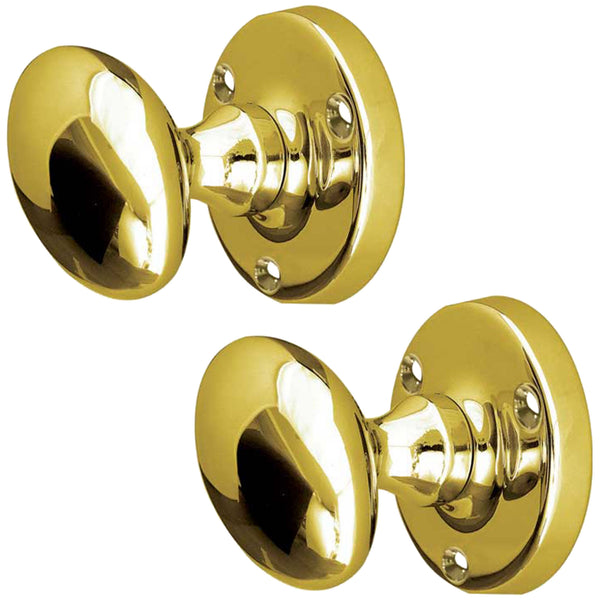 Oval Polished Brass Mortice Door Knob - tradefit - Featured Image