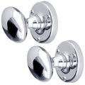 Oval Polished Chrome Mortice Door Knob