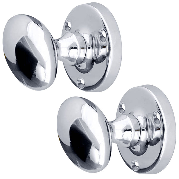 Oval Polished Chrome Mortice Door Knob - tradefit - Featured Image