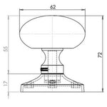 Oval Polished Chrome Mortice Door Knob - tradefit - 2