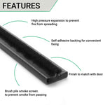Intumescent Brush Fire & Smoke Seal - 15x4x2100 - Pack of 10 - Black - tradefit - 3