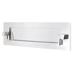 Victorian Chrome Letter Plate / Box Postal Knocker - 250x76mm - Polished Chrome - tradefit