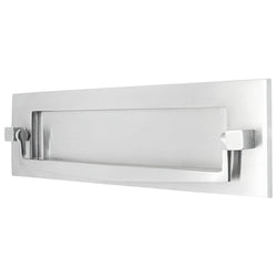 Victorian Satin Chrome Letter Plate / Box Postal Knocker - 250x76mm - Satin Chrome - tradefit