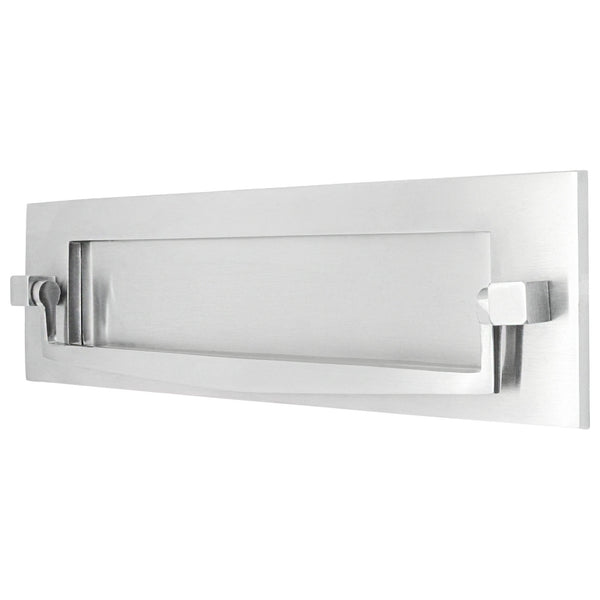 Victorian Satin Chrome Letter Plate / Box Postal Knocker - 250x76mm - Satin Chrome - tradefit - Featured Image