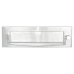 Victorian Satin Chrome Letter Plate / Box Postal Knocker - 250x76mm - Satin Chrome - tradefit - 2